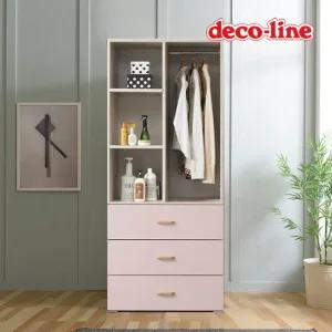 데코라인 코넬 비비 800 3단서랍 오픈형 옷장 DKN018C (착불)