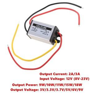 차량용 전압 컨버터 벅 스텝 다운 모듈 DC to 전원 공급 장치 12V 24V-9V 7.5V 6V 5V 4.2V 3.7V 3V
