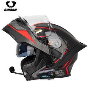 소만 바이크 오토바이 헬멧 듀얼 렌즈 사계절 라이딩용 풀페이스 SM955-S (S2 인터콤 블루투스 DOT 인증 포