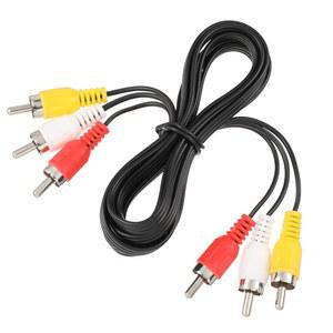 TV, DVD, VCR, 프로젝터, 앰프, 스피커, 위성, 홈 시어터 리시버용 5FT RCA 오디오 비디오 복합 케이블, AV 케이블 빨강/하양/노랑 3개 남성에서 남성까지
