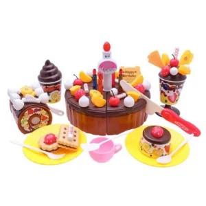 토이코 불빛이 반짝반짝 케익자르기 생일축하곡 연주 초코 소꿉놀이 세트 어린이 선물