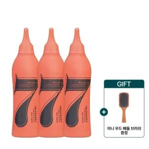 [헤드스파7] 모발 두피 케어 안티에이징 트리트먼트 310ml 3개+스칼프케어 우드 브러쉬