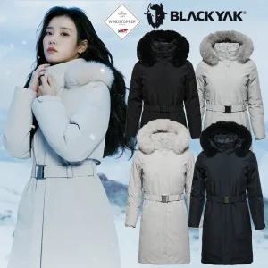 [블랙야크]24년FW 아이유 벨티드 구스롱패딩 여성 히마 WSP 다운자켓 1BYPAW4501