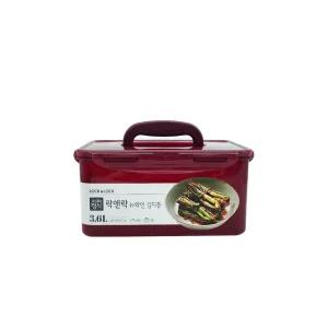 락앤락 뉴와인 김치통 3.6L HPL827MWN 손잡이 밀폐용기
