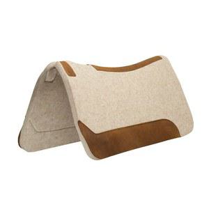 Weaver Equine 76.2 x 76.2cm(30 30인치) 윤곽 울 혼방 펠트 말 안장 패드, 보호를 위한 충격 흡수 웨스턴 내구성 있는 용품,