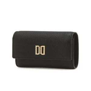 닥스 액세서리 여성 24FW [스테디셀러] 블랙 DD로고 소가죽 반지갑 WCWA4F102BK