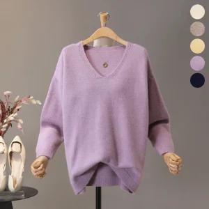 [모노시크] 레펄트 무지 심플 V넥 니트_MNKT222