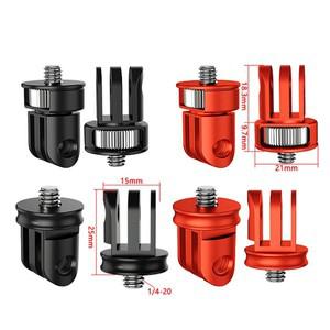1/4 나사 변환기 Gopro Hero 용 미니 삼각대 어댑터 12 9 8 7 DJI 액션 카메라 액세서리 Insta360 Eken Sjc