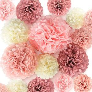 10pcs 종이 꽃 공 수제 파티 장식 Pompoms 결혼식 가게