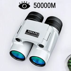 50000M 망원경 자동 초점 500X25 강력한 쌍안경 장거리 전문 미니 휴대용 HD 방수 단안