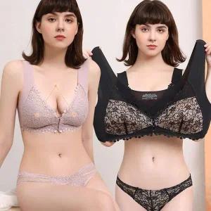 [하프클럽/]브라 큰가슴 빅 앞 후크 끌어모아 여성 큰사이