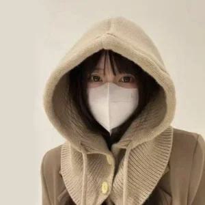 여성 기본 겨울 따뜻한 패션 모던 페이크 후드 워머 페이크후드 페이크넥워머 니트넥워머