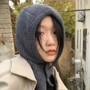 [콩심팥심]여자 겨울 나들이 주말 코디 후드 넥 워머 바라클라바