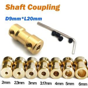 2Pcs 모터 샤프트 커플 링 2mm ~ 6mm 커넥터 슬리브 어댑터 RC 보트 자동차 비행기 용 황동 전송 조인트