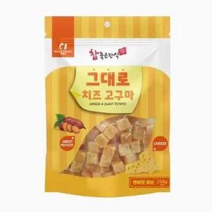 [콩심팥심]강아지 소프트간식 치즈고구마 연어맛 큐브 250g