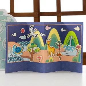 [콩심팥심]종이 전통병풍 디자인랜덤 1개