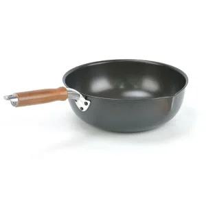 [콩심팥심]나무손잡이 업소용 경질 웍 북경팬 28호-28cm
