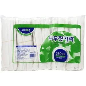 [콩심팥심]나무 젓가락 종이포장(250개입)