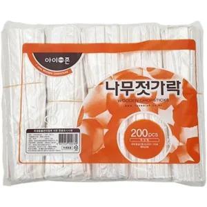[콩심팥심]나무 젓가락 비닐포장(200개입)