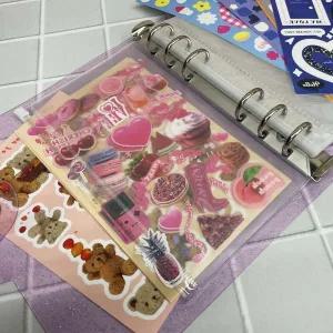 A6 지퍼백 반투명 현금 다이어리 속지 6공
