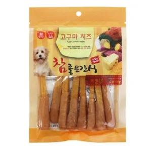 [콩심팥심]강아지 치즈 고구마 치킨봉 스틱 120g 1P 영양 간식 강아지치킨말이