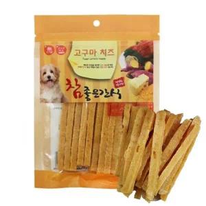 [콩심팥심]강아지 치즈 고구마 져키 스틱 120g 1P 영양 간식 강아지부드러운간식