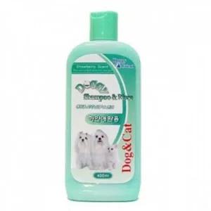 [콩심팥심]강아지 고양이 백모용 샴푸 린스 400ml 1P 올인원 애견샴푸