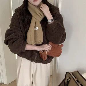 [콩심팥심]심플한 목도리 여성패션 간절기 방한 따뜻한 넥워머