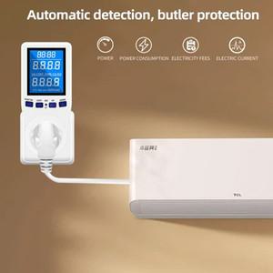 110/220V AC EU 전력계 디지털 디스플레이 LCD 소켓 Kwh 에너지 미터 미국 영국 측정 콘센트 분석기