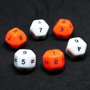 10 PCS 디지털 주사위 퍼즐 게임 양면 0-9 액세서리 고퀄리티 아크릴