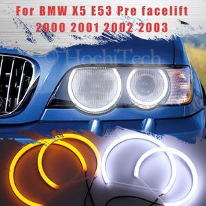 LED SMD 코튼 라이트 스위치백 엔젤 아이 링 DRL 키트 BMW X5 E53 프리 페이스리프트 2000