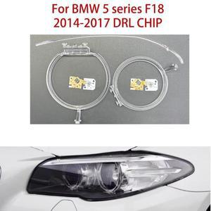 BMW 5시리즈 F10 F18 2014-2017 엔젤 아이 조리개 자동차 DRL 칩 라이트 가이드 튜브 아이브로우 램프용 주