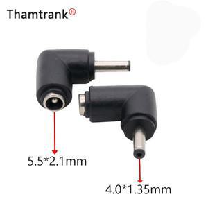 노트북 태블릿 PC 용 4.01.35mm 수 직각 전원 커넥터 어댑터에 1pc DC 5.52.1mm 암