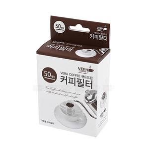 베라커피 핸드드립 1회용 커피필터 여과지 50개입