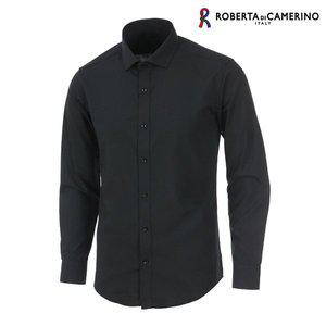 [Roberta di Camerino]205TR 솔리드 일반핏 블랙 긴소매 셔츠 RR0 354 9_P315075779