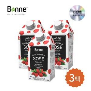 [본네]프리미엄 로즈힙 퓨레 주스 500ml x 3개 소비기한 2025-12-04