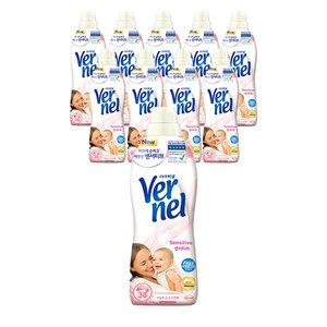 버넬 고농축 섬유유연제 그린 센서티브, 900ML, 10개