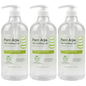 (3개)누아벨린 청정 제주 알로에 수딩젤 1000ml