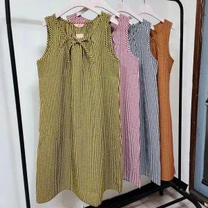 [라일리의류] Rly 국산 여성 여름 체크 나시원피스