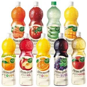 웅진 자연은 주스 1.5L 9종 모음 / 오렌지 사과 당근 토마토 알로에 망고 포도 감귤 자두 2개/6개/12개