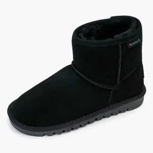 [베어파우](대전신세계)(BEARPAW) CHERIE 남성 겨울 방한 소가죽 양털 블랙 부츠 K2907001QD-M