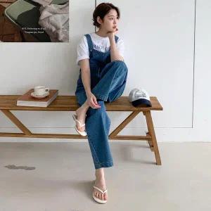 [하프클럽/]여성 데일리 데님 점프수트_WP33446