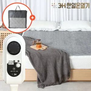 한일온열기 국산 극세사 EMF 전자파없는 그래핀 탄소 카본 온열 전기매트 플라워블랙