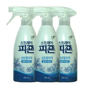 피죤 섬유탈취제 스프레이 블루비앙카 490ml 3개