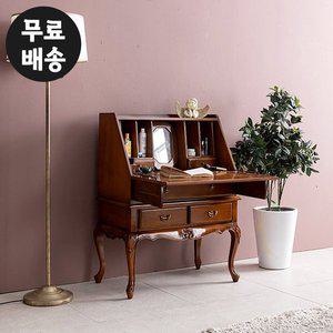 [벤티스가구]비쥬 엔틱 원목 접이식 폴딩 테이블 콘솔 피아노 책상 입식 서재 일자 명품 고급
