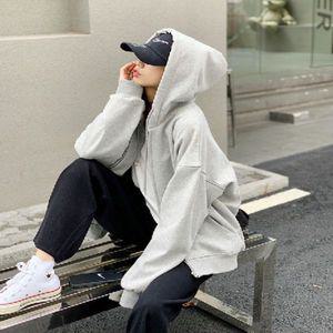 남여공용 빅사이즈 기모 후드 집업 오버핏 무지 점퍼 남성 여성 방한 보온 데일리 후리스 잠바 블랙 그레이