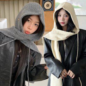 어나더뷰 올댓 니트 후드 머플러 바라클라바 숄 목도리 2438