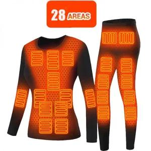 남자 여자 스키복 남성 여성 보드복 세트 뉴 존 28 온열 겨울 수트 속옷 오토바이 USB 전동 바지 스키