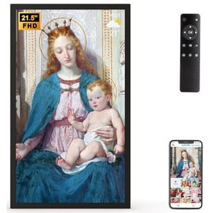대형 WiFi-포토 프레임 21.5인치 디지털 액자 - 32GB, 1920x1080 IPS FHD 1080P, 자동 회전, 앱 이메일을 통한 사진 동영상 공유, 무료 클라우드 스토리지, 벽걸이, 조부모님 아버지 어머니를 위한 선물