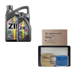 SK지크 그랜저IG 2.4 가솔린 지크 X7 5W30 5L SP 순정 필터 엔진오일세트